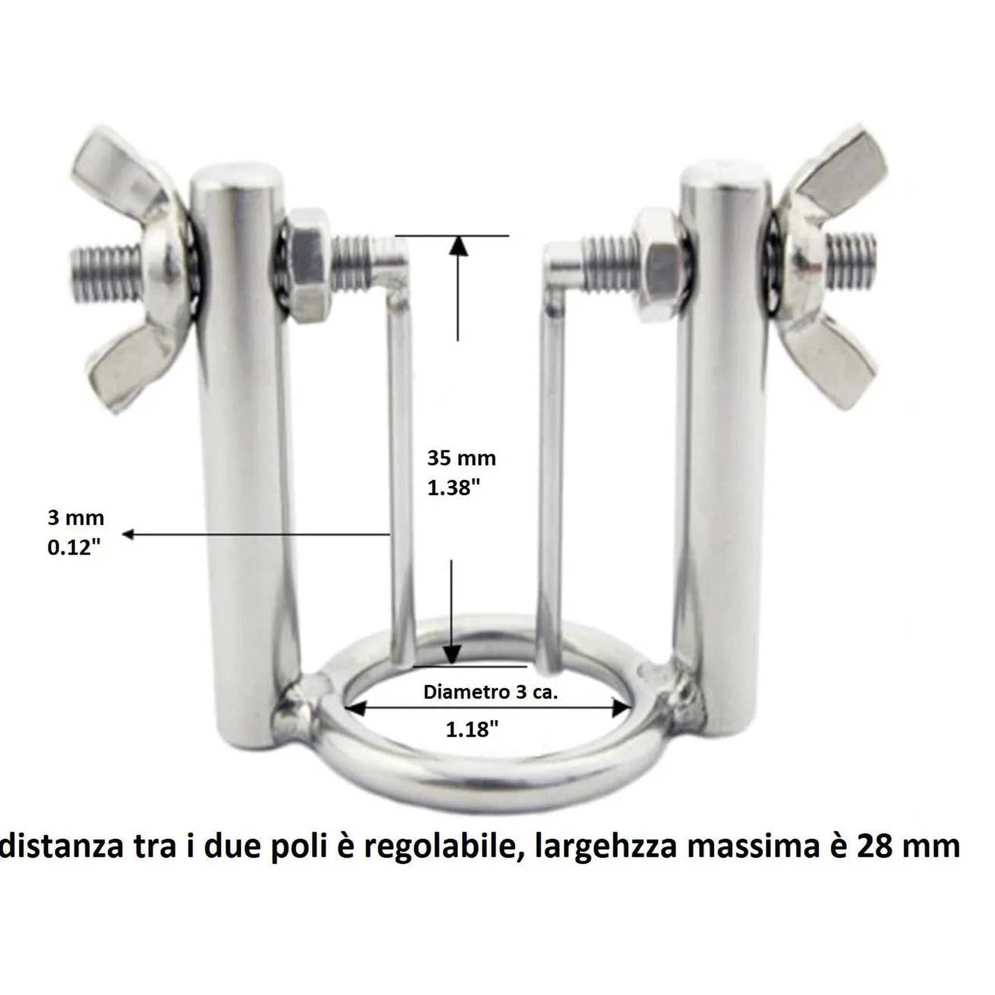 Anello per il glande con dilatatore uretrale regolabile
