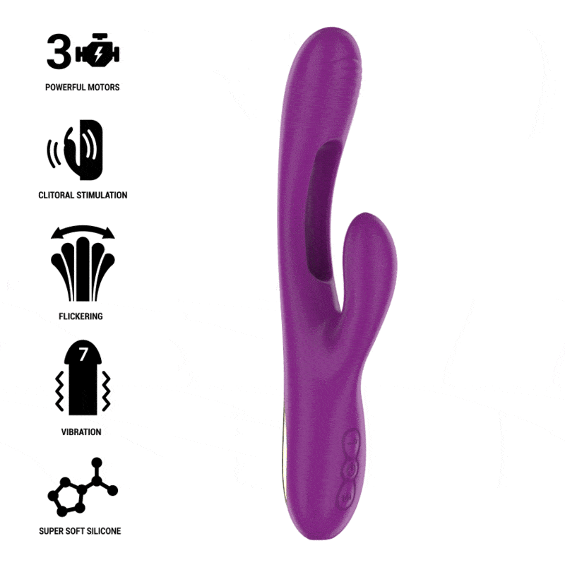 Apolo Vibratore Rabbit 3 in 1 con Lingua Ultra Potente