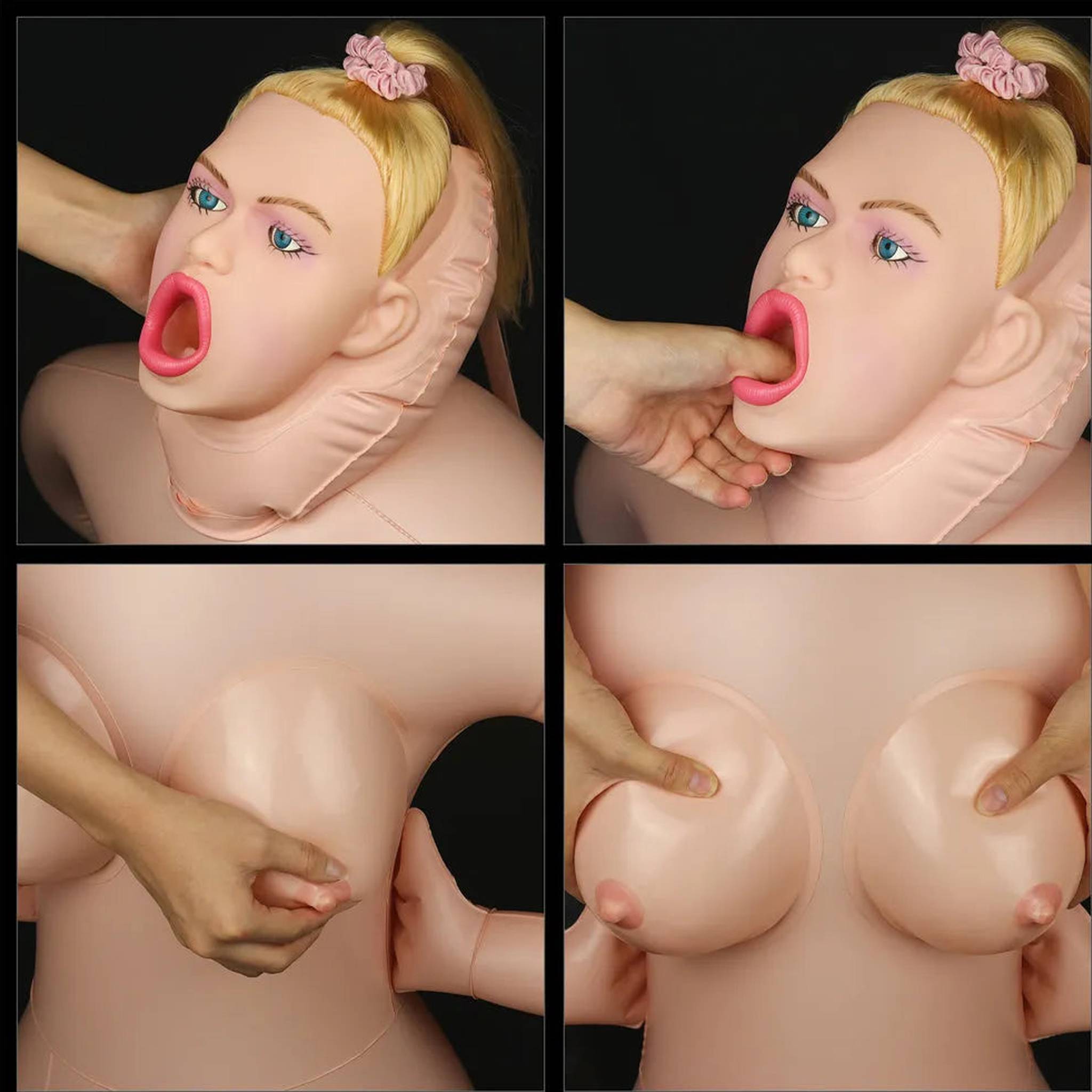Bambola BiondaHorny Cowgirl Doll - Volto in 3D, Capelli e Inserti Super Realistici in Silicone