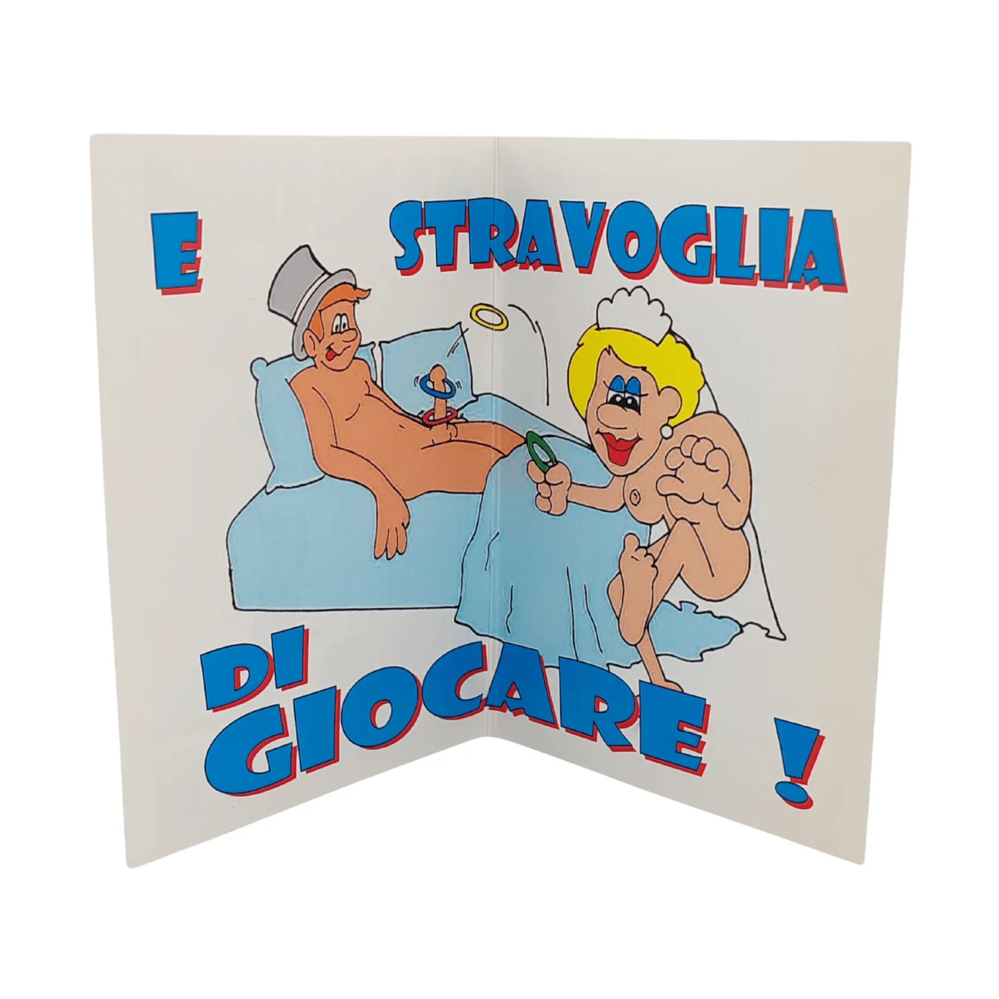 Biglietto d'auguri ''Auguri a chi ha voglia d'amare...e stravoglia di giocare''