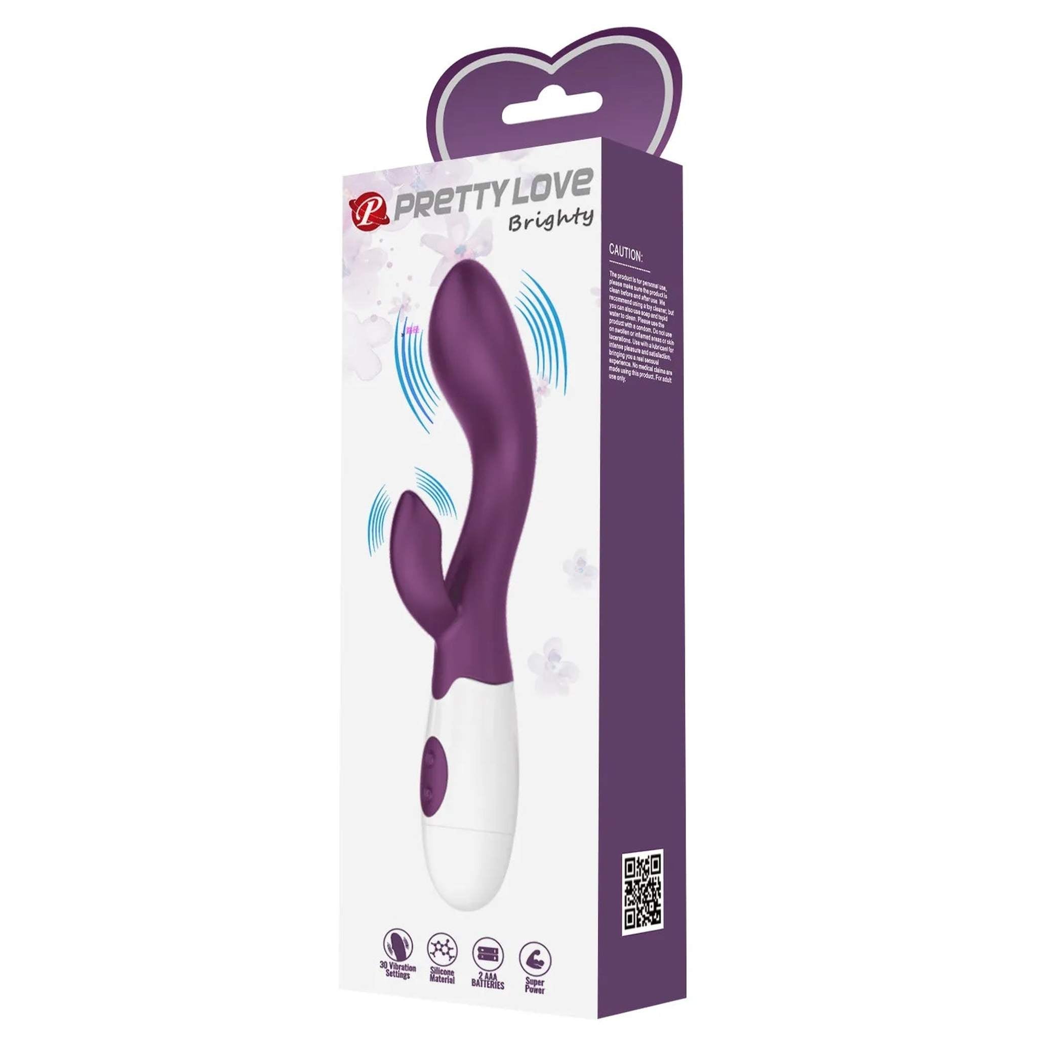 Brighty Vibratore Rabbit con 30 diverse modalità di vibrazione