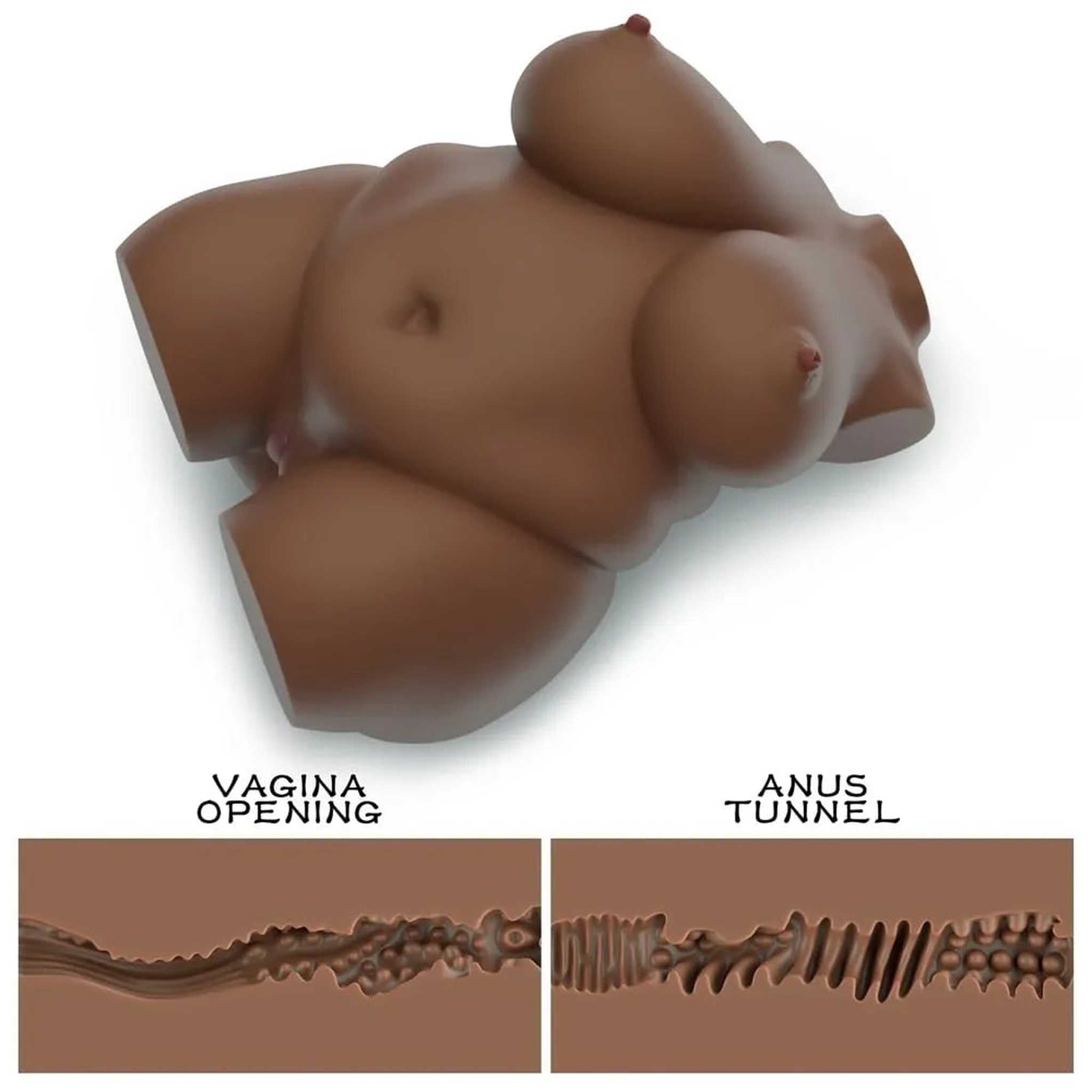 Chubby Torso Donna Realistico Formosa & Sensuale