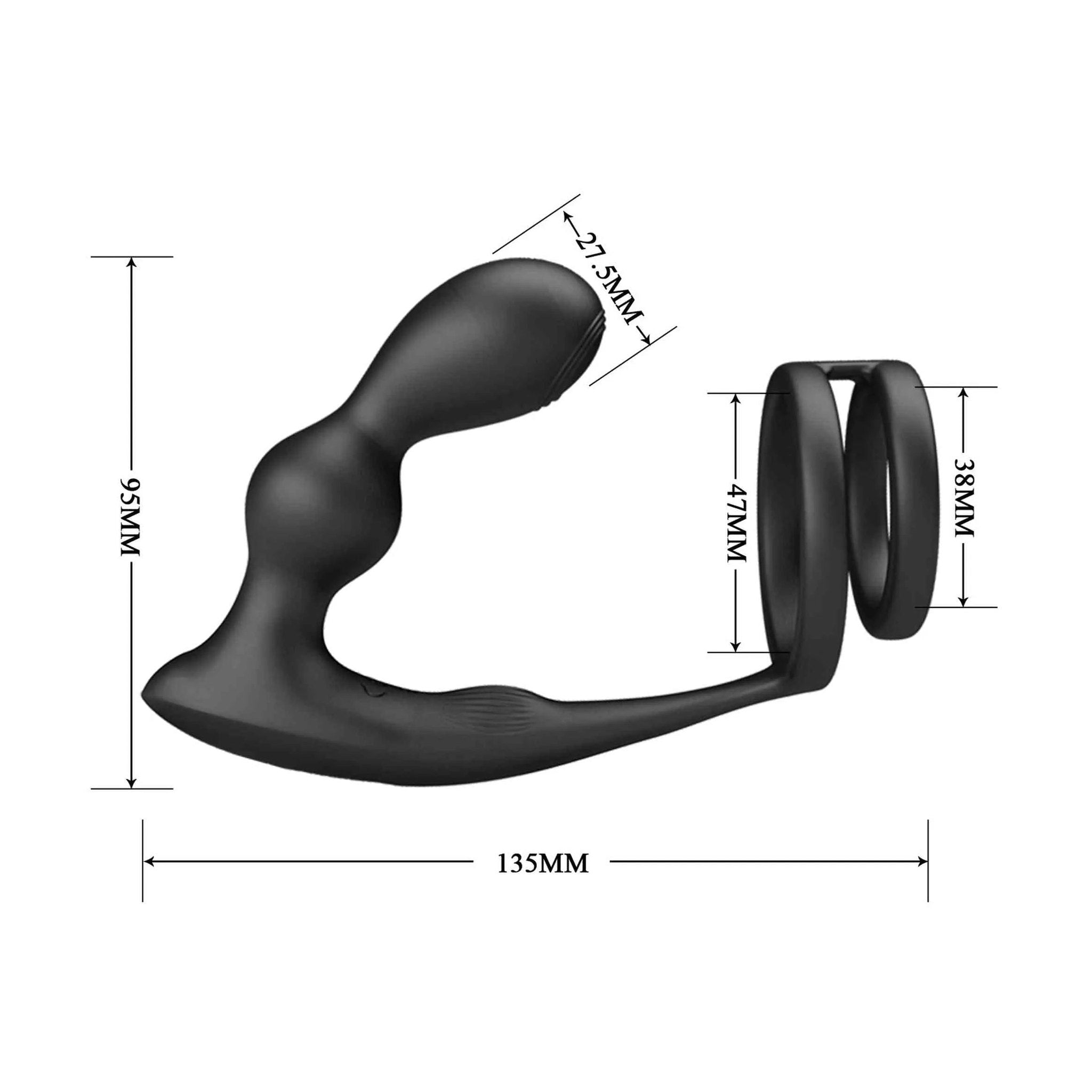 Doppio Stimolatore Wireless Pene & Ano con 12 diverse modalità di vibrazione