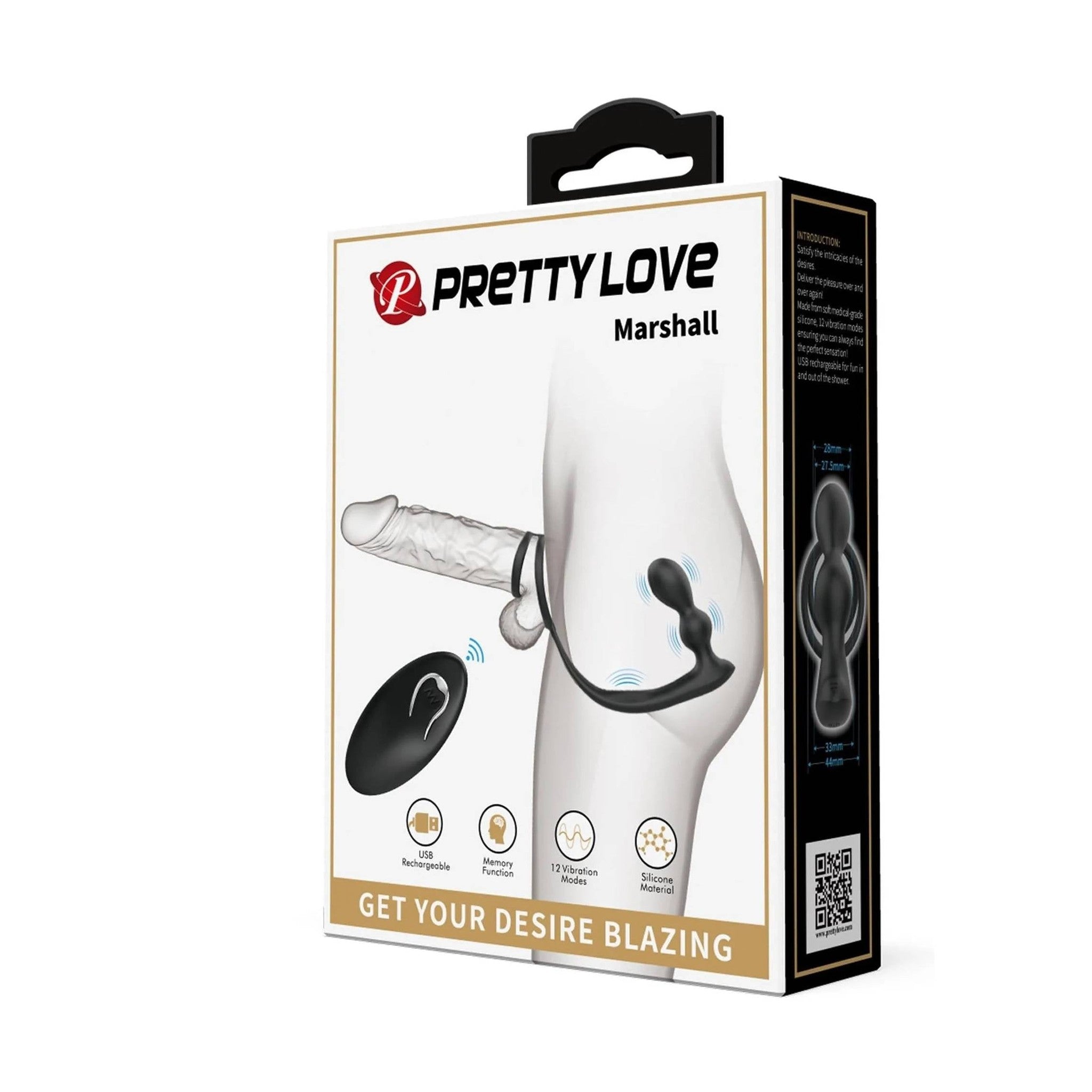 Doppio Stimolatore Wireless Pene & Ano con 12 diverse modalità di vibrazione