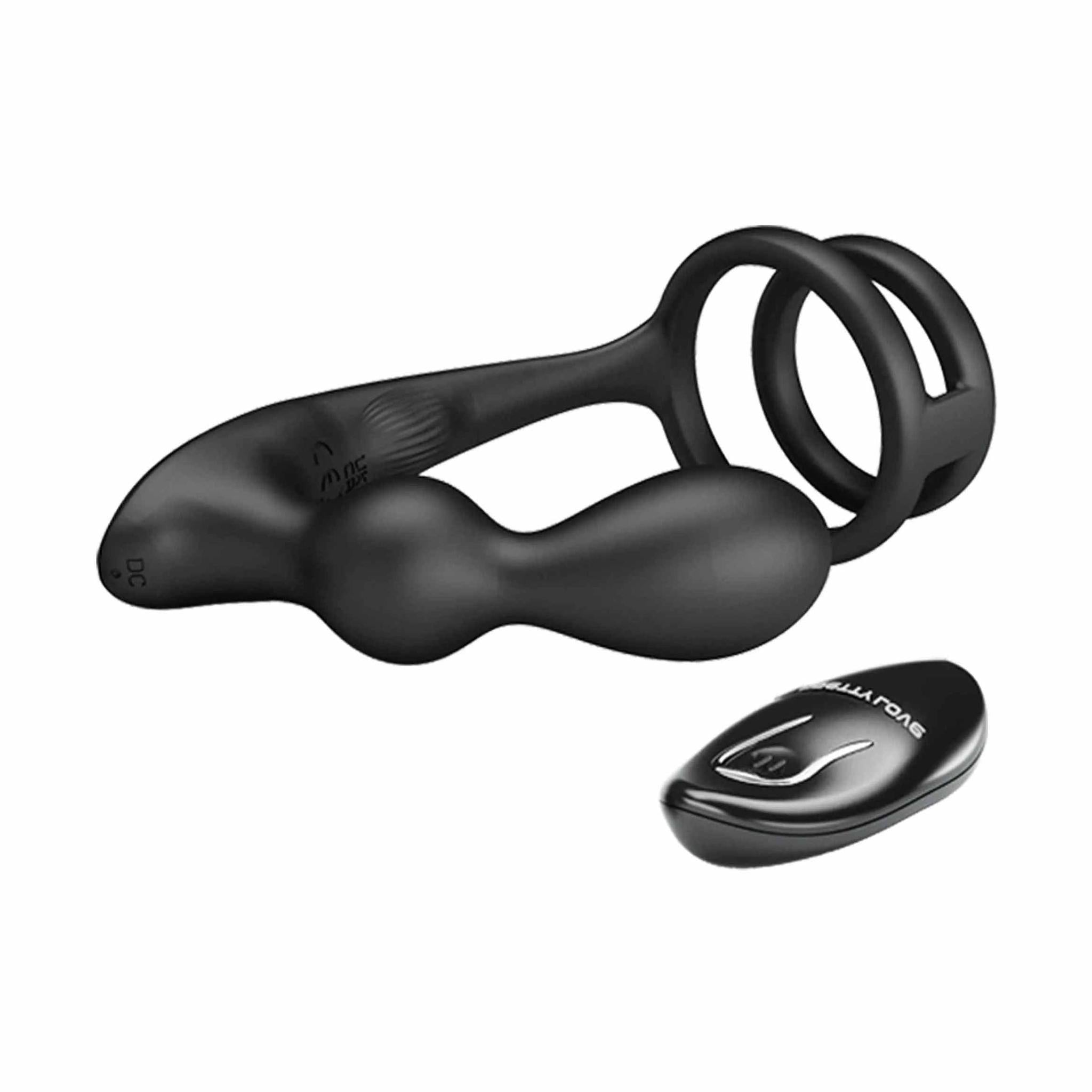Doppio Stimolatore Wireless Pene & Ano con 12 diverse modalità di vibrazione