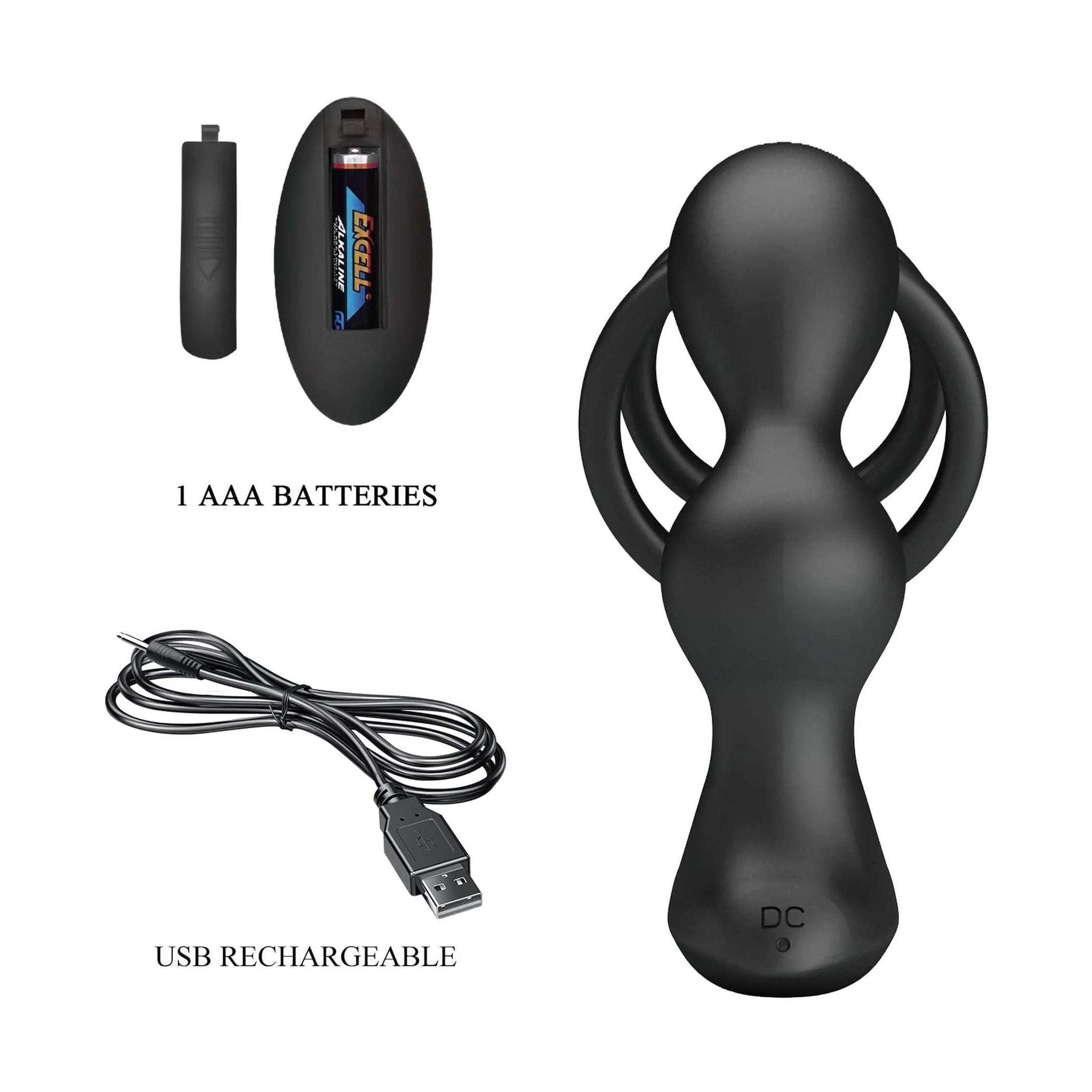 Doppio Stimolatore Wireless Pene & Ano con 12 diverse modalità di vibrazione