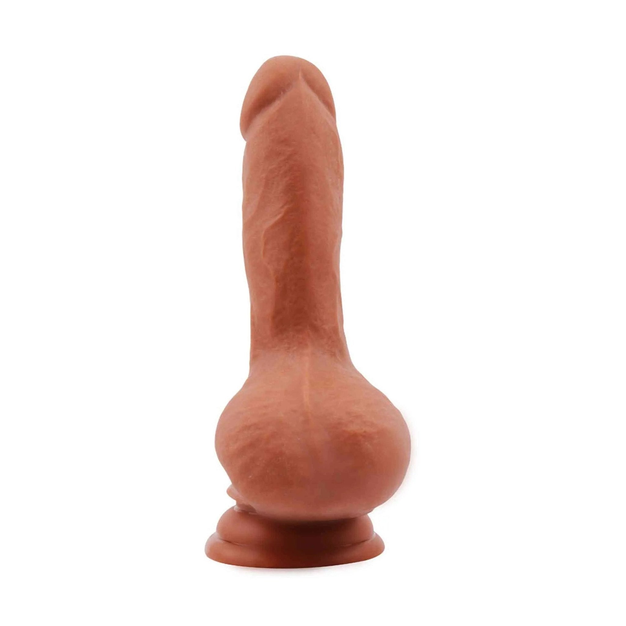 Fallo Mulatto Morbido e Realistico con Ventosa e Testicoli - 16 cm