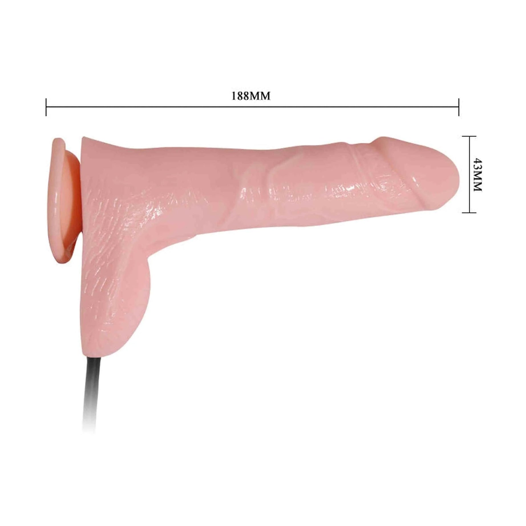 Fallo Realisitco Gonfiabile con Testicoli e Ventosa