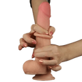 Realistic dildo with sliding skin like a real member - 9', Flesh Pink
