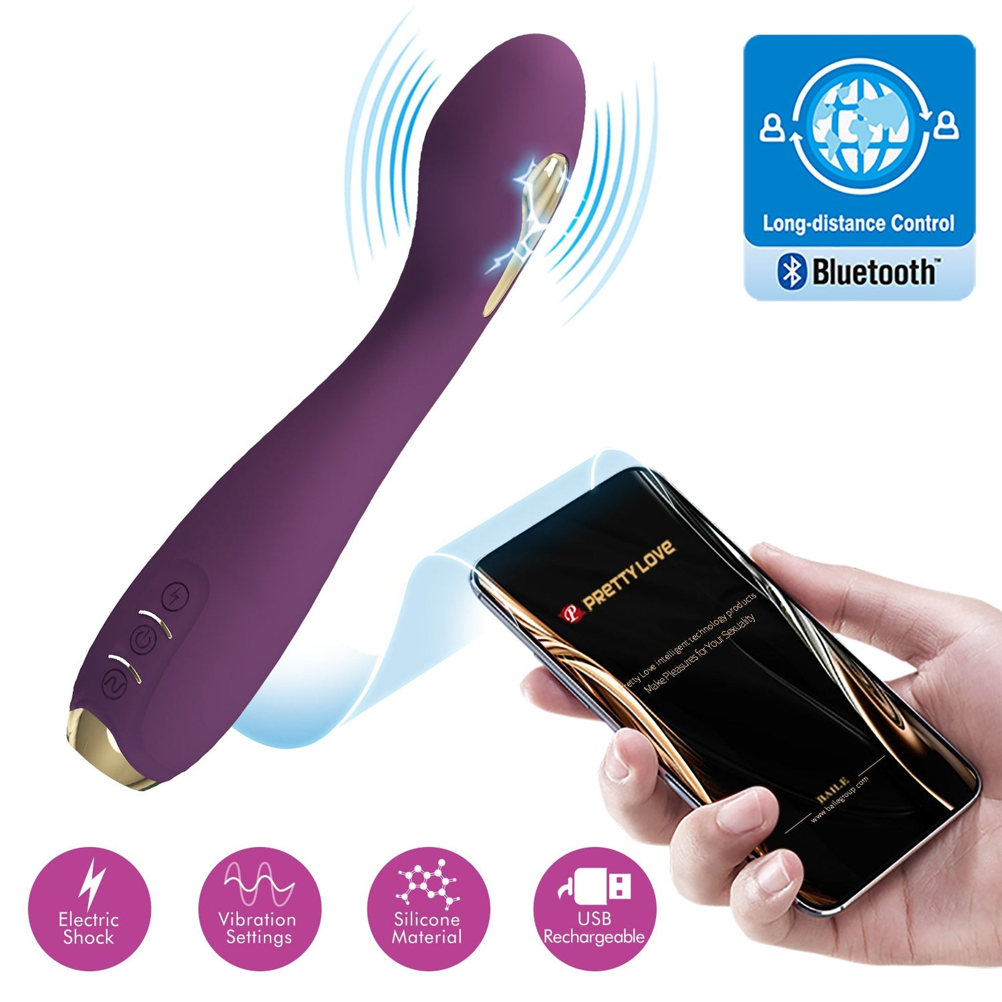 Hector Remote Vibrator with Vibration and Electro Shock