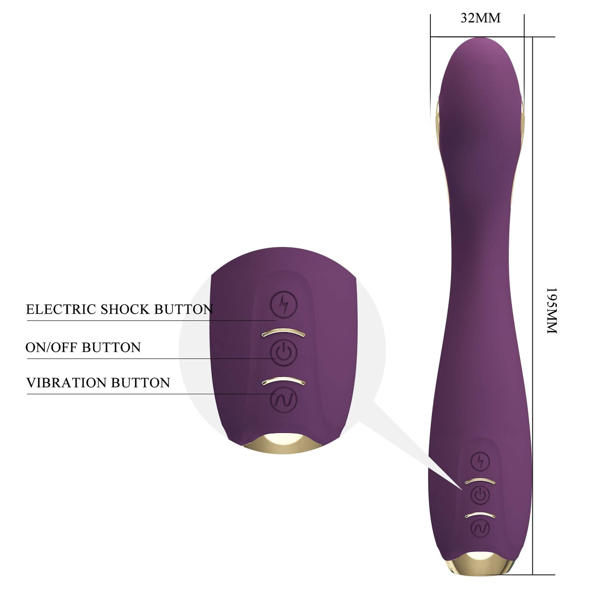 Hector Remote Vibrator with Vibration and Electro Shock