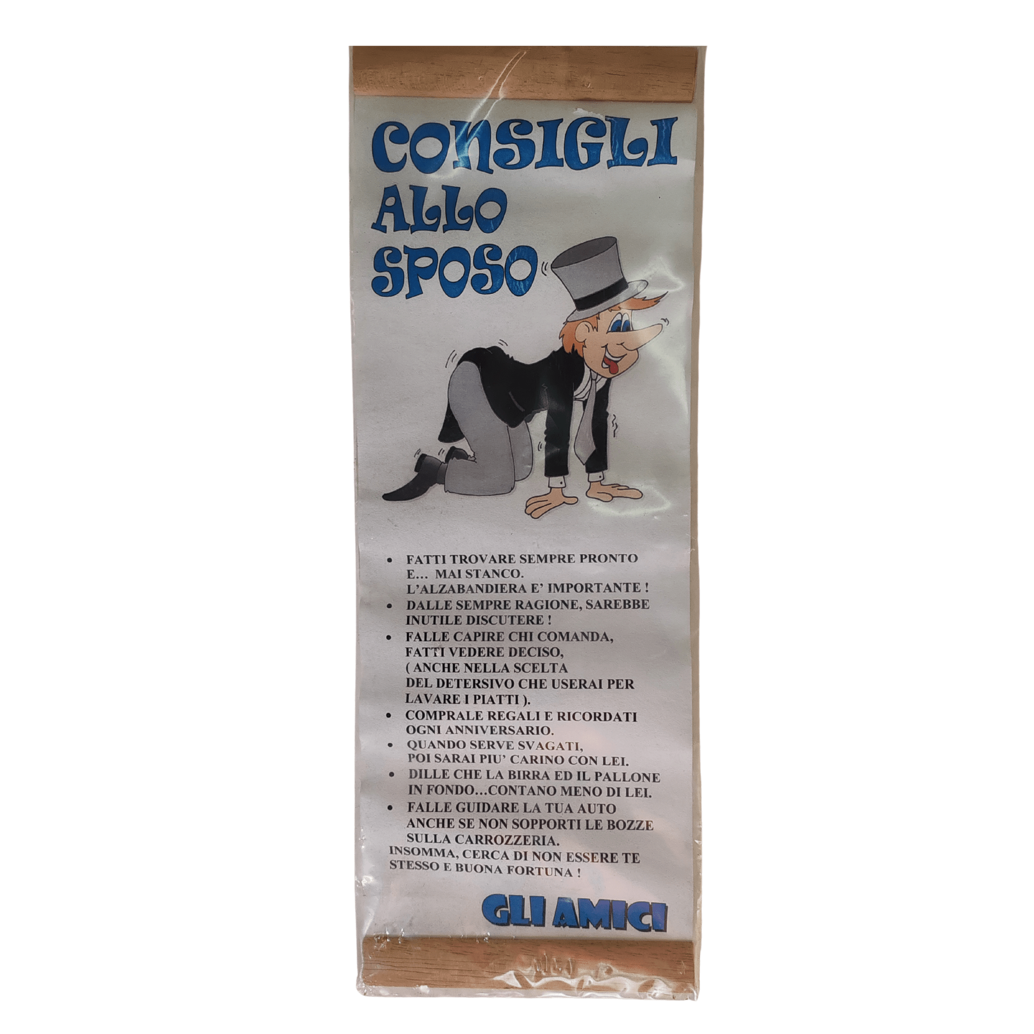 Locandina con cornice ''Consigli allo sposo"