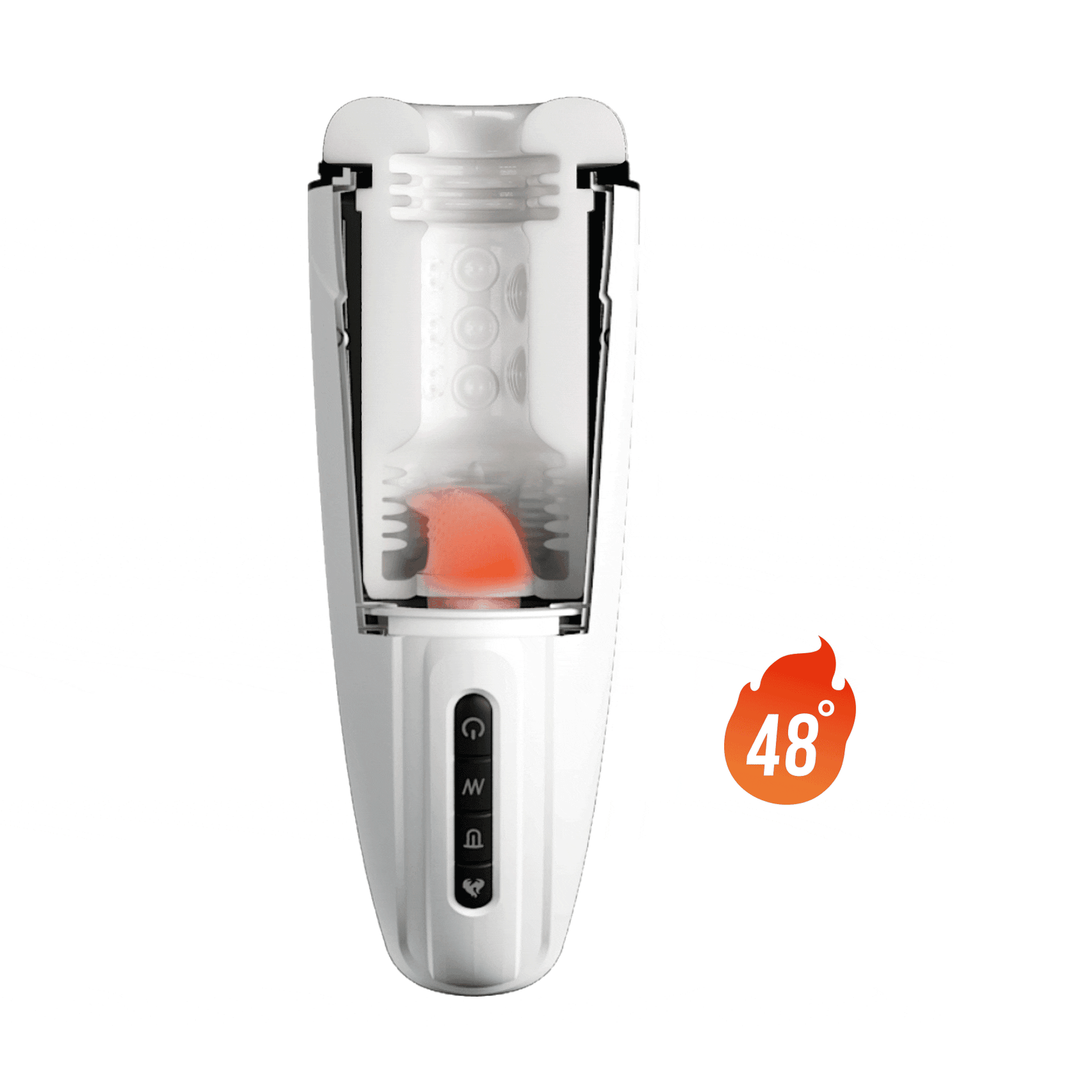 Masturabatore Elettrico con 3 Funzioni Extra: Riscaldamento, Leccata & Vibrazione