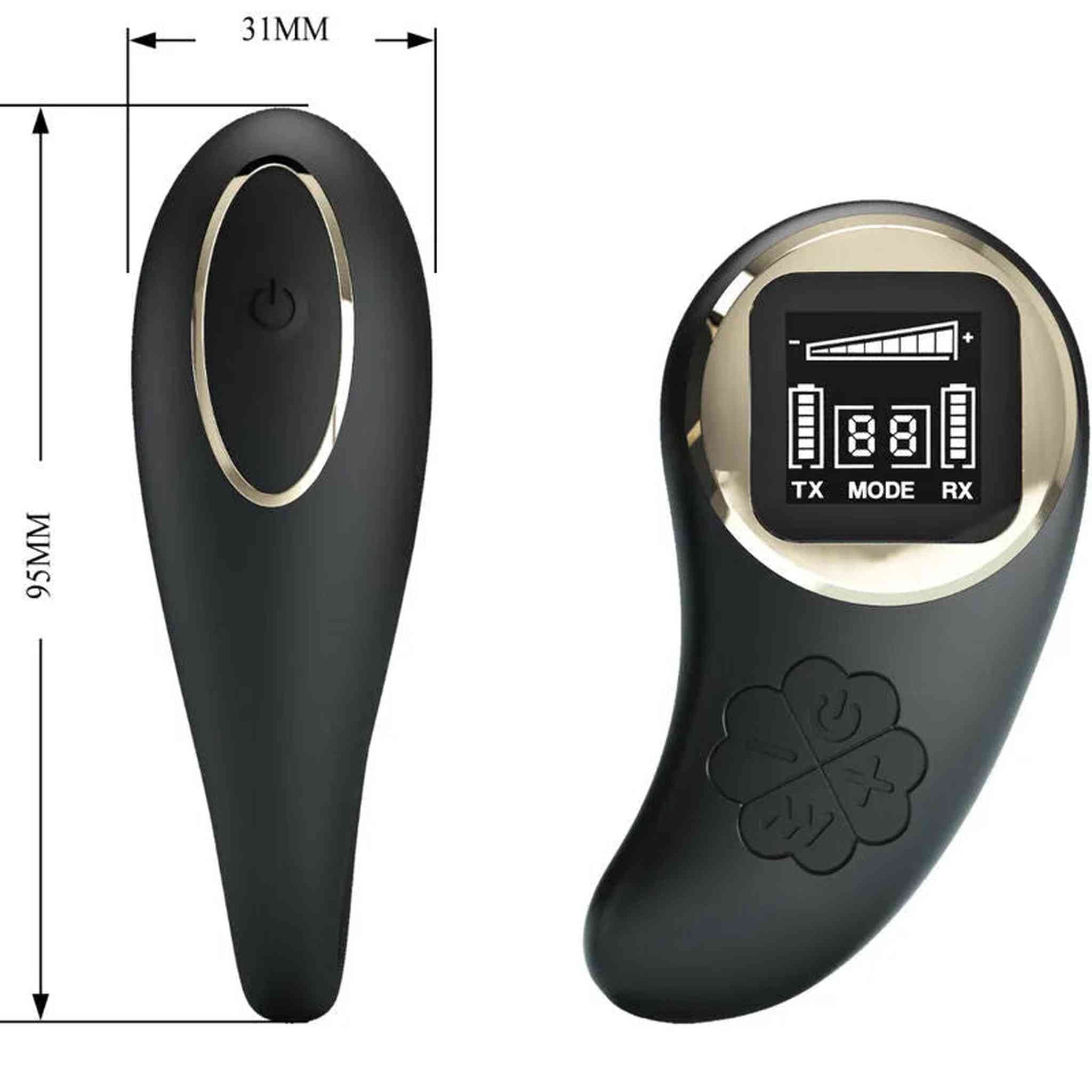 Nathan Vibratore di Coppia con Telecomando Wireless e Schermo per Controllo Vibrazione e Batteria