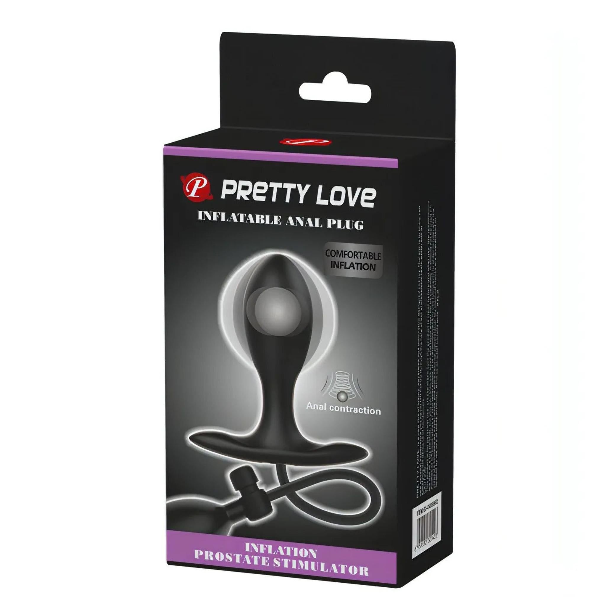 Plug Anale Gonfiabile in Silicone Medicale - Nero, 9 cm
