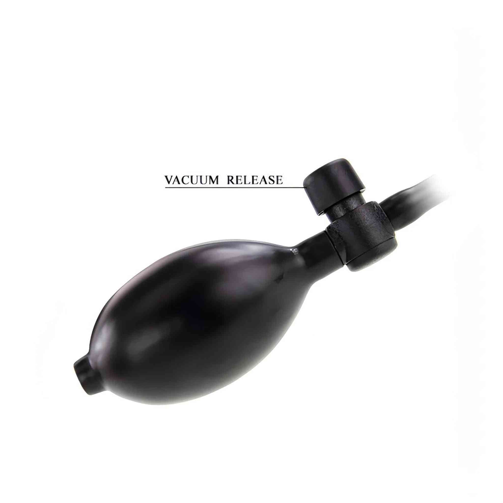 Plug Anale Gonfiabile in Silicone Medicale - Nero, 9 cm