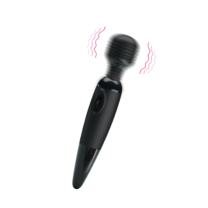 Power Wand With Adjustable Vibration - Black