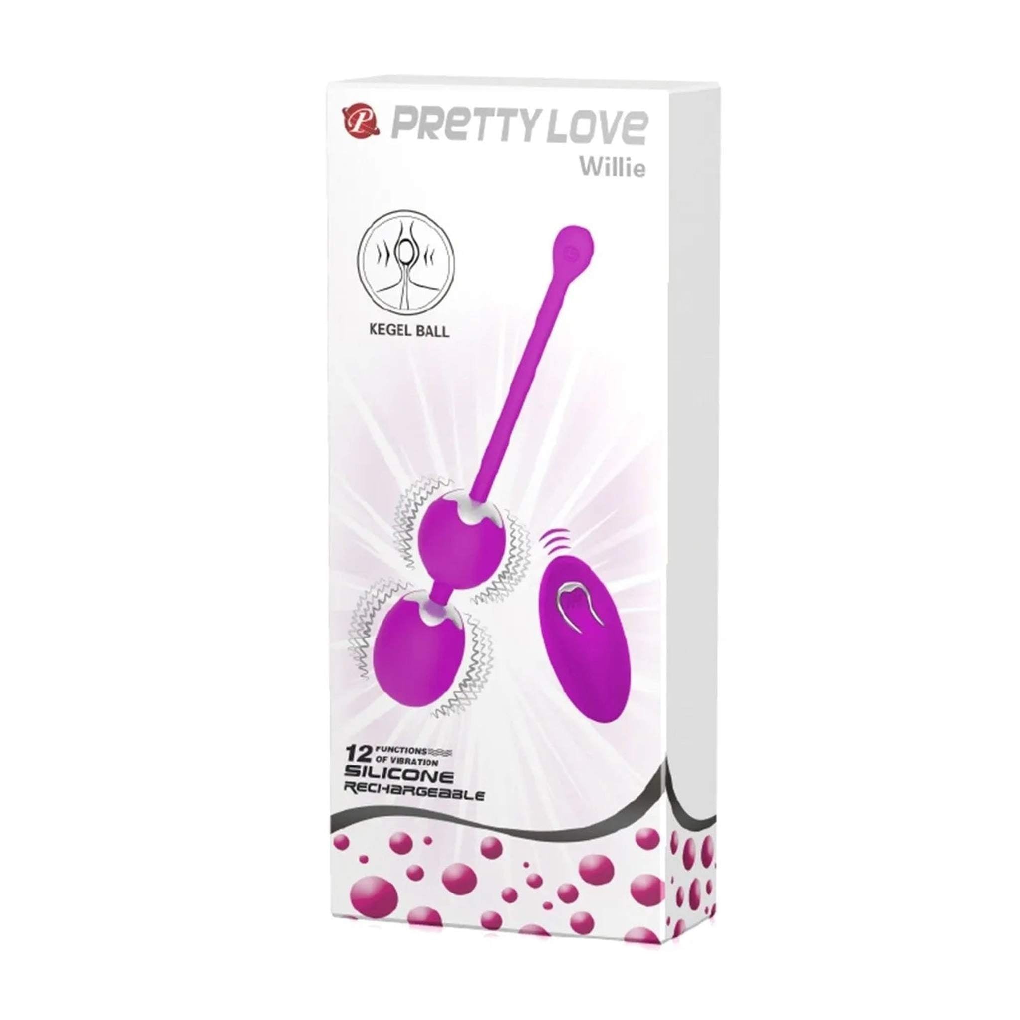 Pretty Love Willie - Palline vibranti wireless con 12 modalità di vibrazione