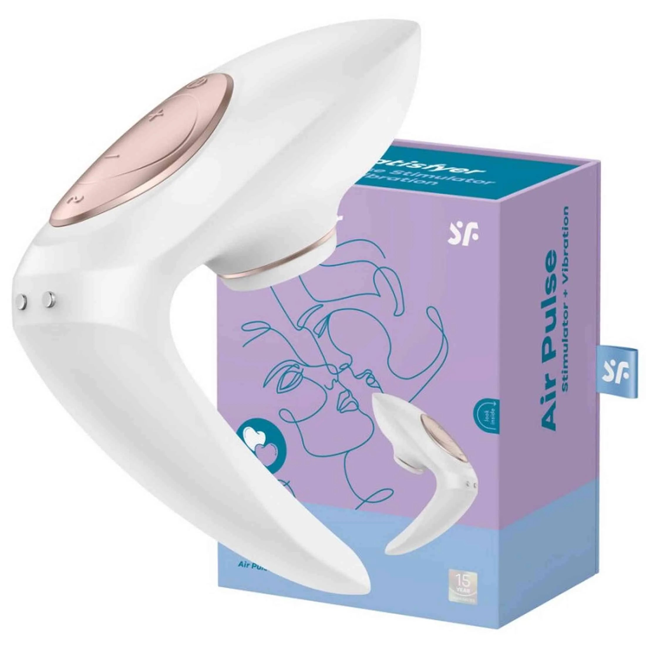Pro 4 Couples Air Pulse Stimulator + Vibration - White