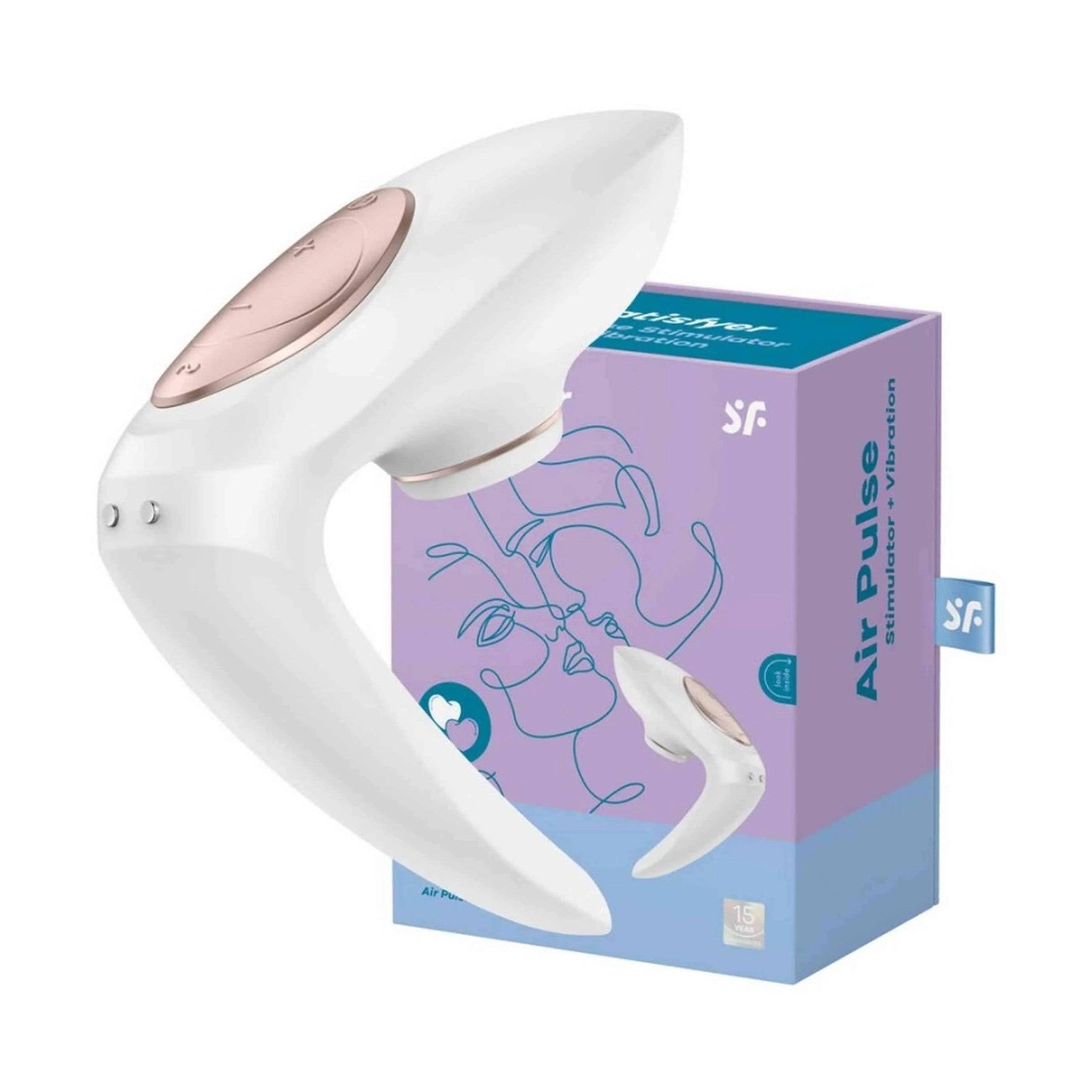 Pro 4 Couples Air Pulse Stimulator + Vibration - White