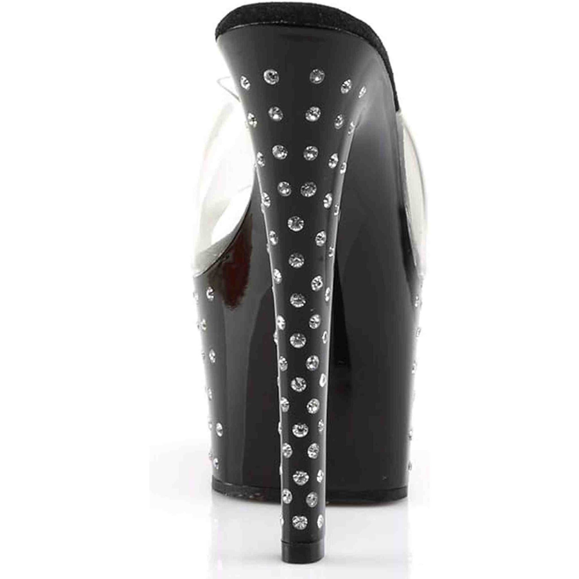 Stardust Sandale mit Strasssteinen, transparentes Plateau, 18cm Absatz