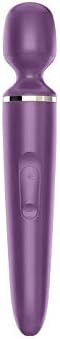 Satisfyer Wand-er Black with 50 Different Vibration Combinations - Medical Silicone, Rechargeable, Black