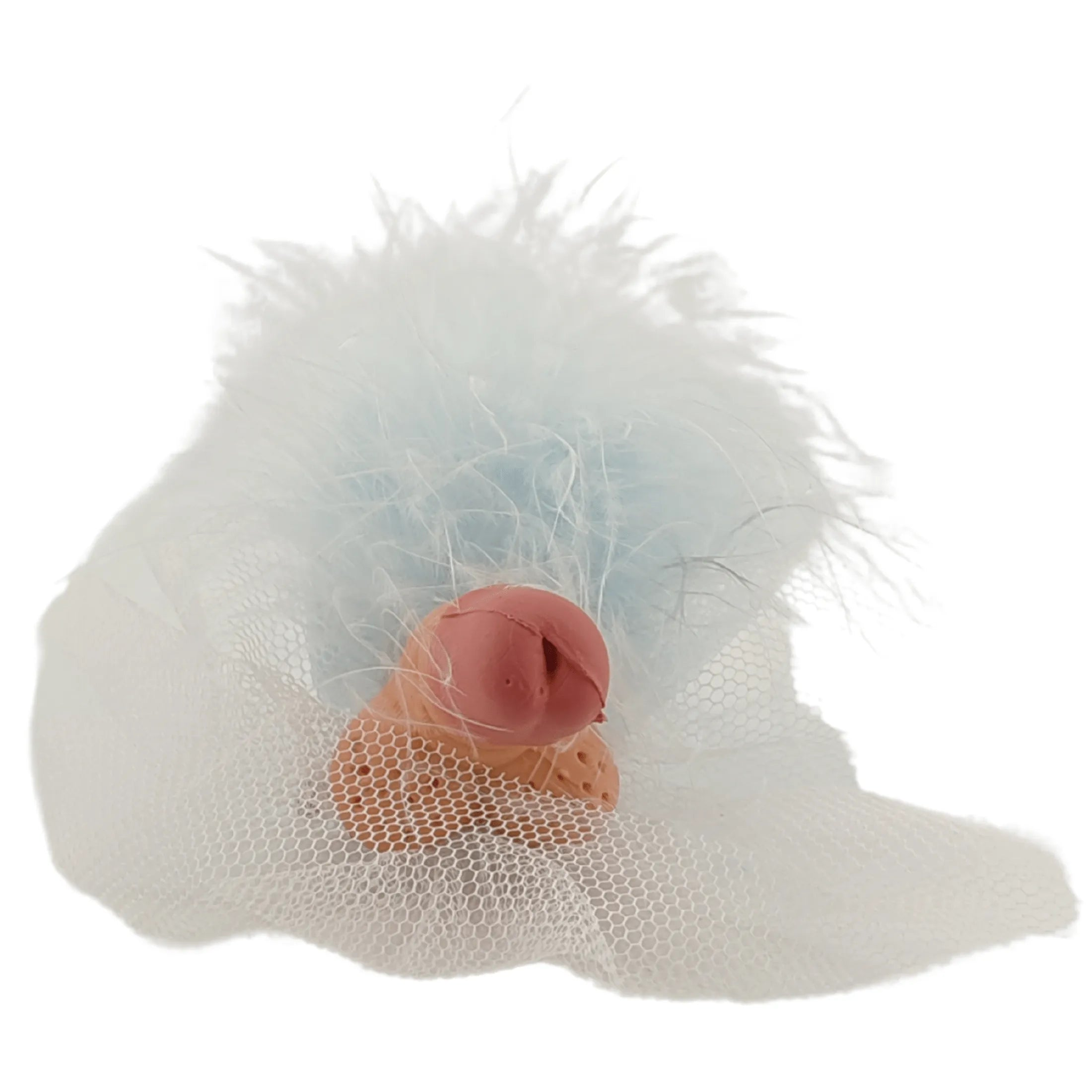 Spilla pisellino Marabou Azzurro