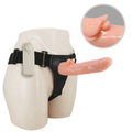 Strap-on Hollow vibrante con sitmolatore clitorideo