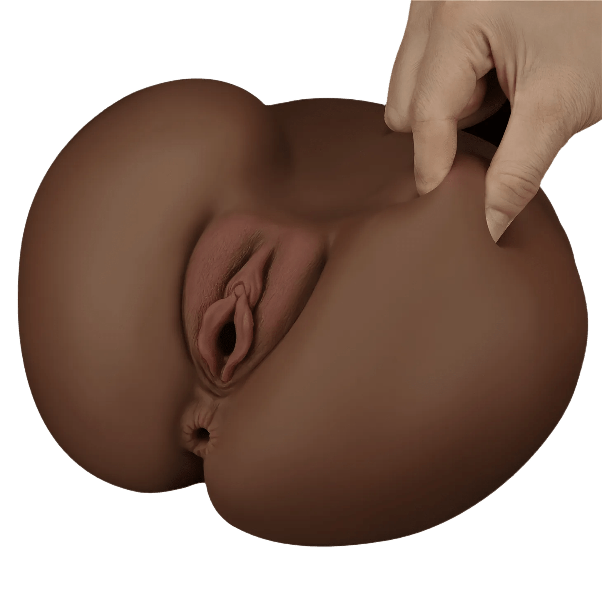 Streetgirl's No. 3 – Masturbatore Super Realistico e Morbido con Canali Anale e Vaginale Extra Stimolante – Nero