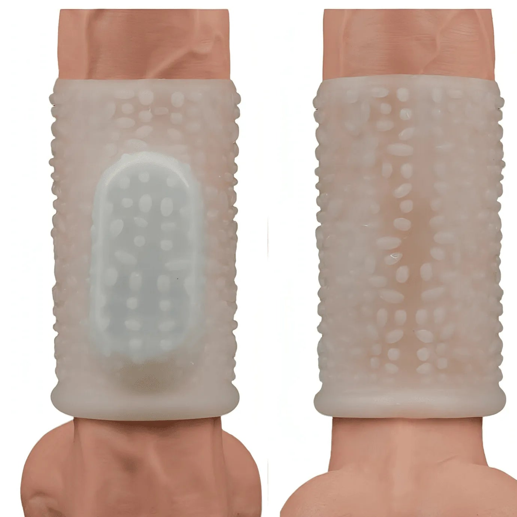 Vibrating Clouds Knights Guaina Fallica Stimolante con Vibrazione - Bianco