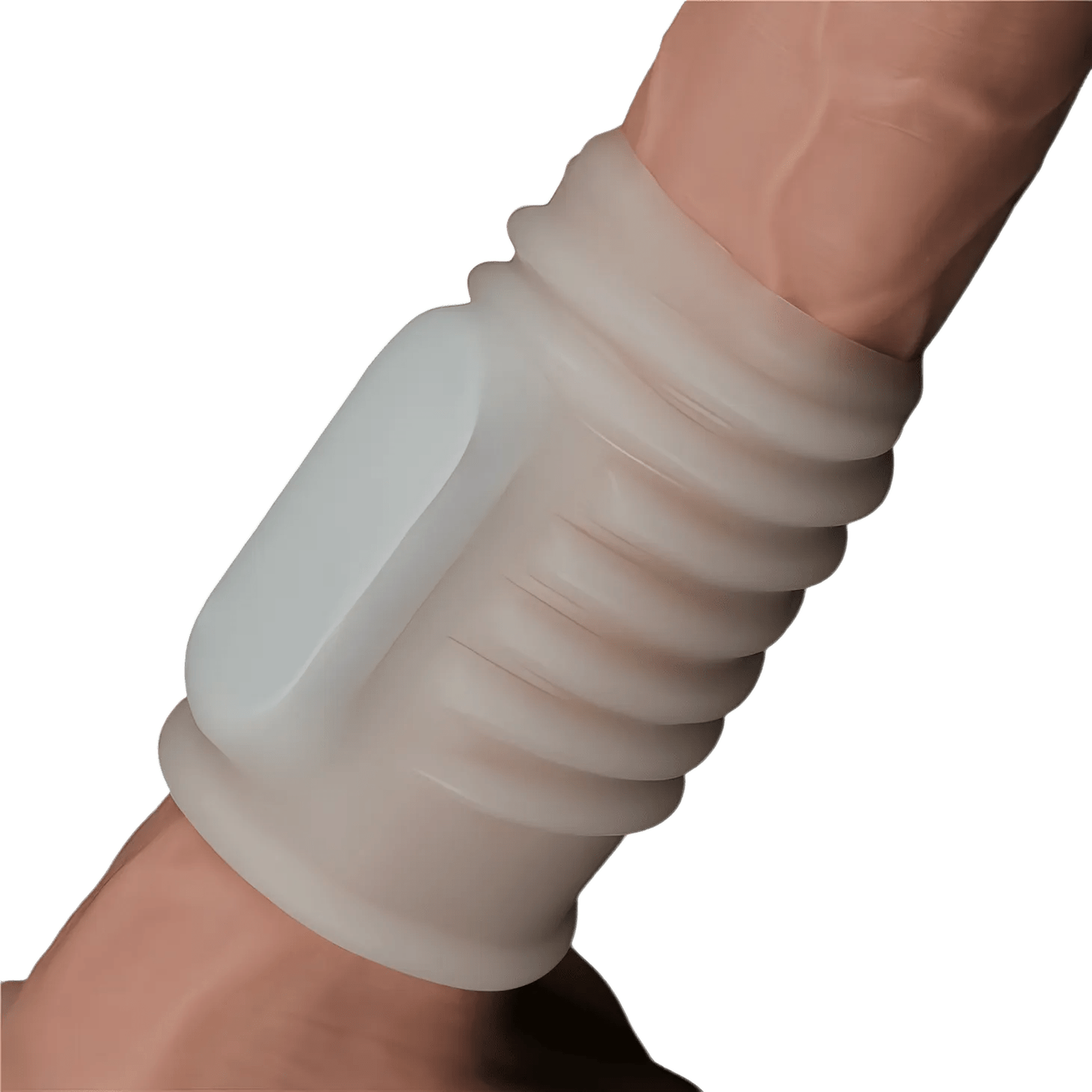 Vibrating Spiral Knights Guaina Fallica Stimolante con Vibrazione - Bianco