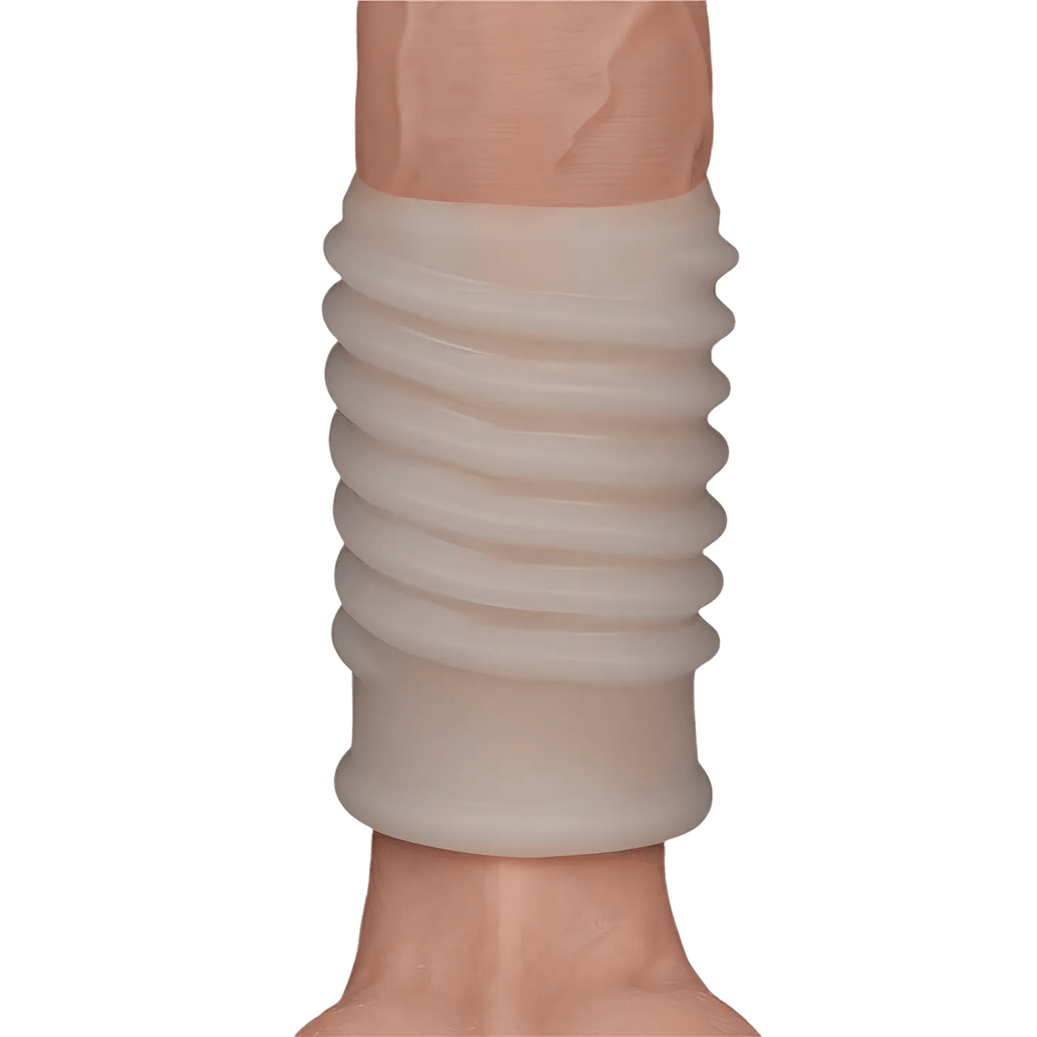 Vibrating Spiral Knights Guaina Fallica Stimolante con Vibrazione - Bianco