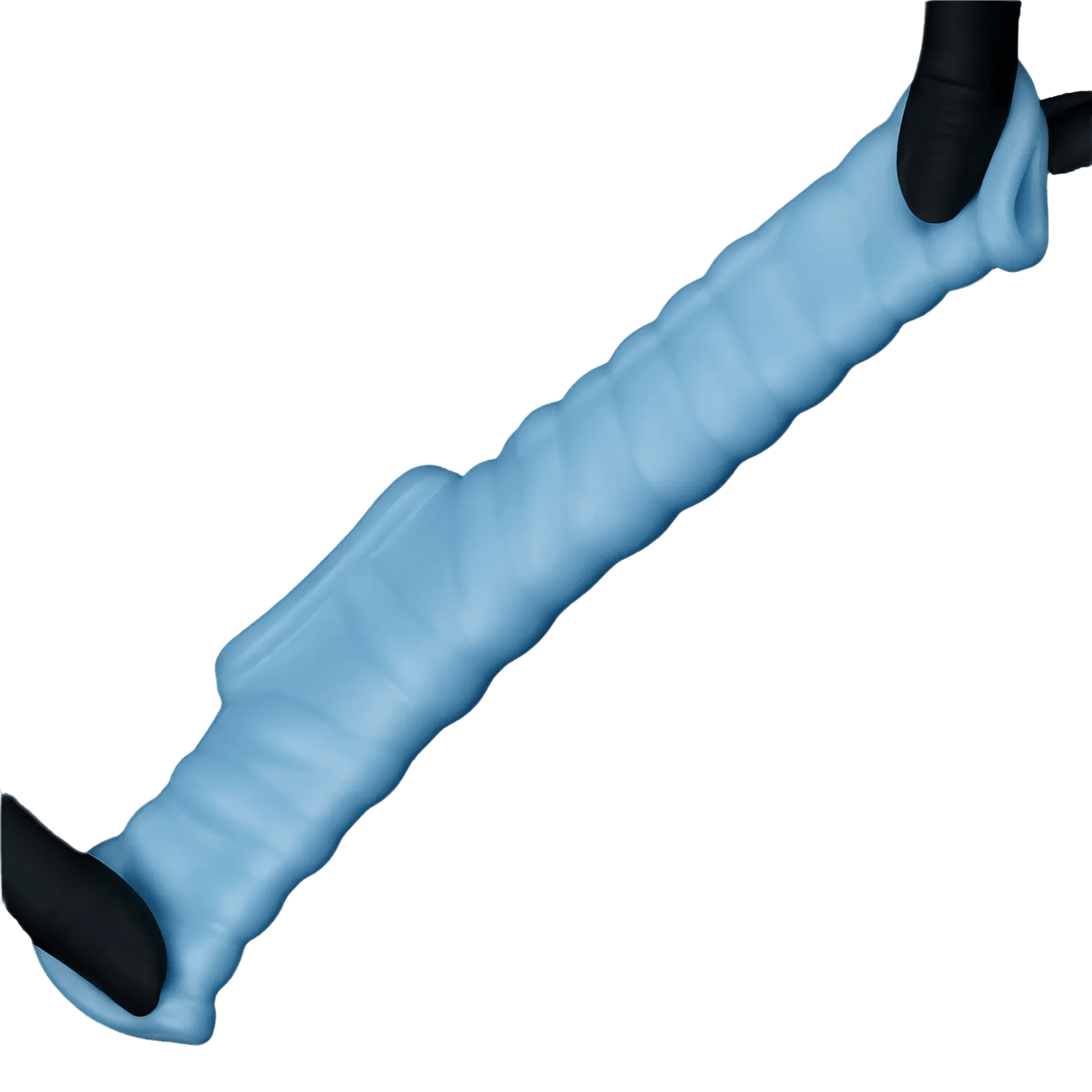 Vibrating Wave Knights Guaina Fallica Intera Stimolante con Vibrazione - Azzurro