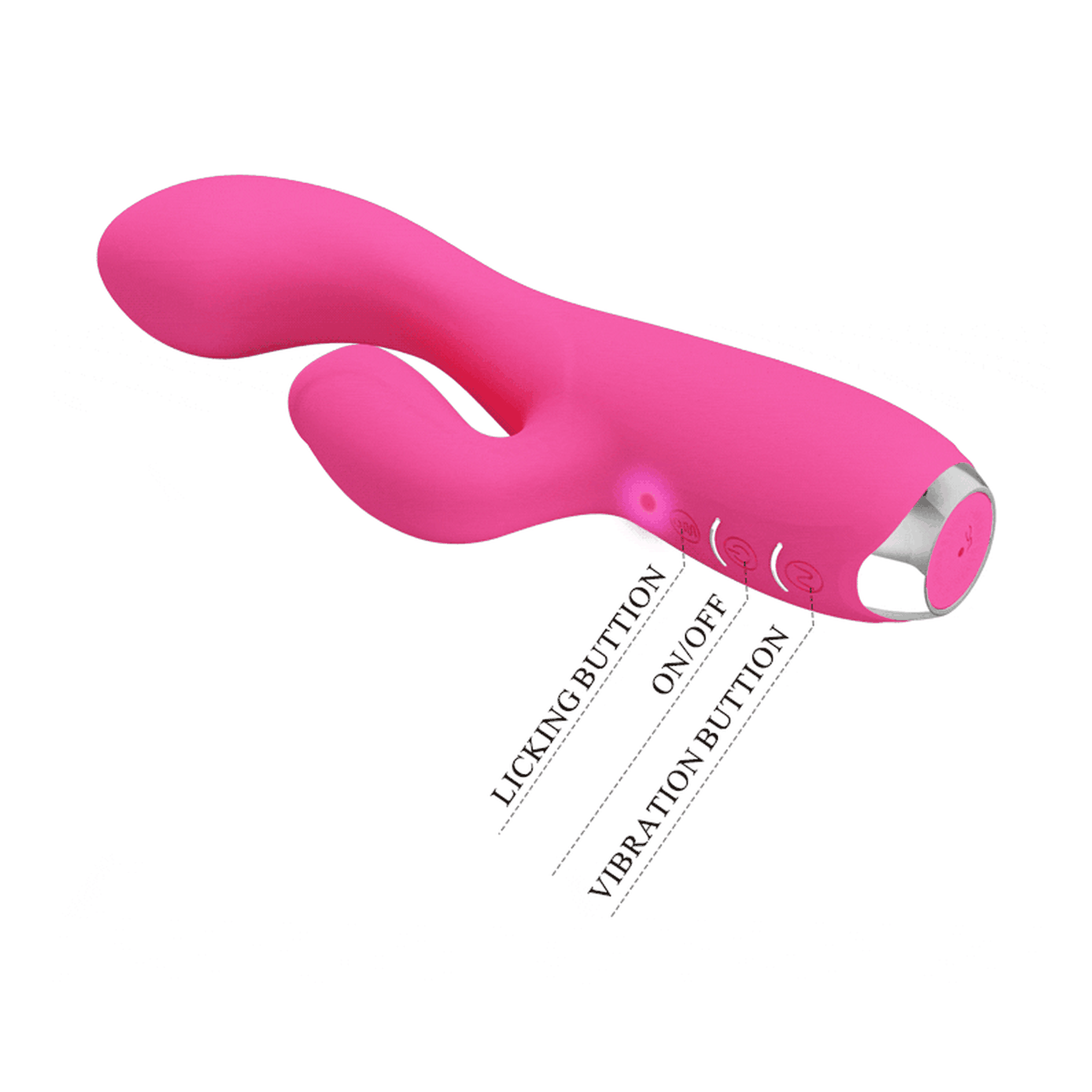 Vibratore Rabbit con lecca clitoride - 12 modalità di vibrazione e 3 di suzione - Silicone Medicale, Ricaricabile, Viola