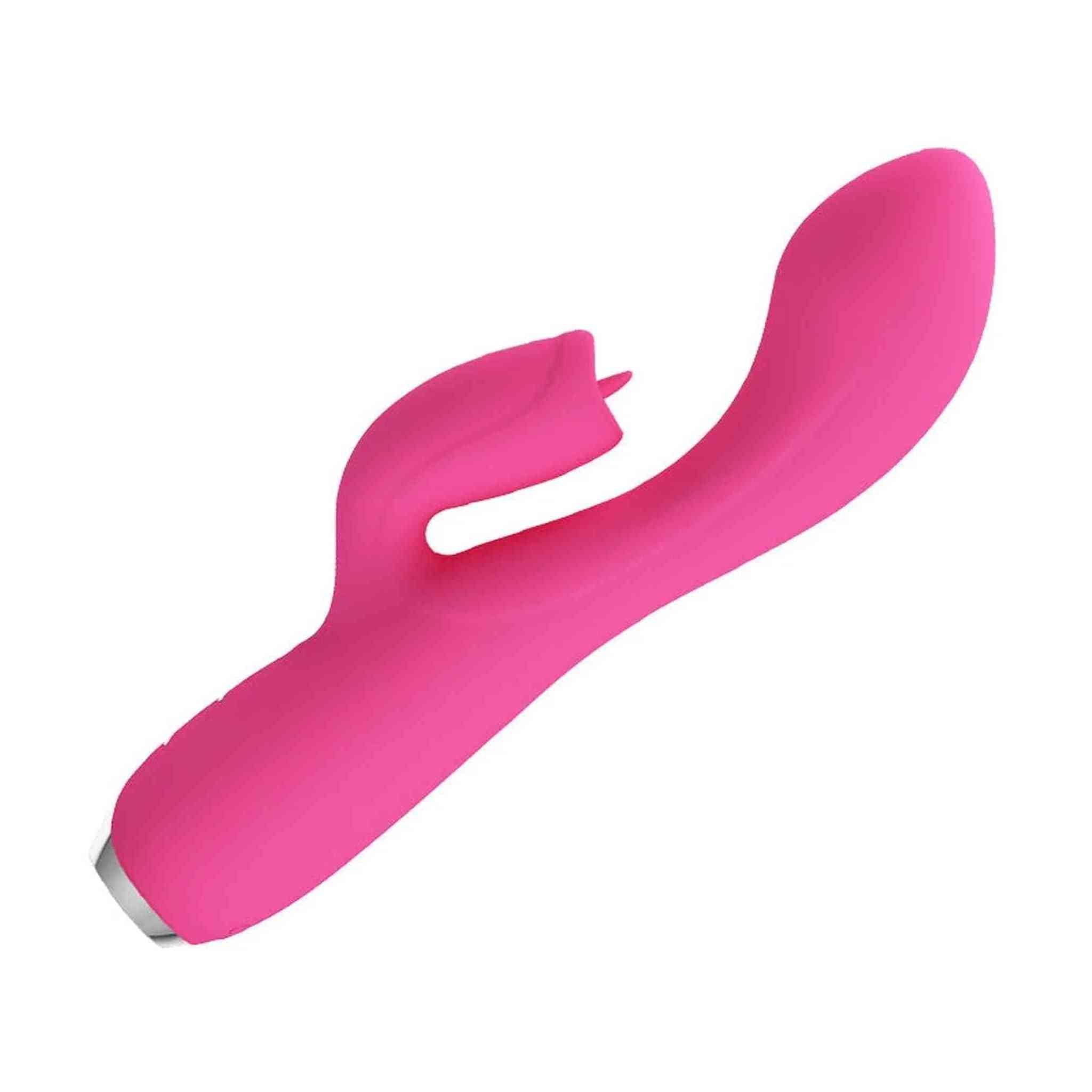Vibratore Rabbit con lecca clitoride - 12 modalità di vibrazione e 3 di suzione - Silicone Medicale, Ricaricabile, Viola