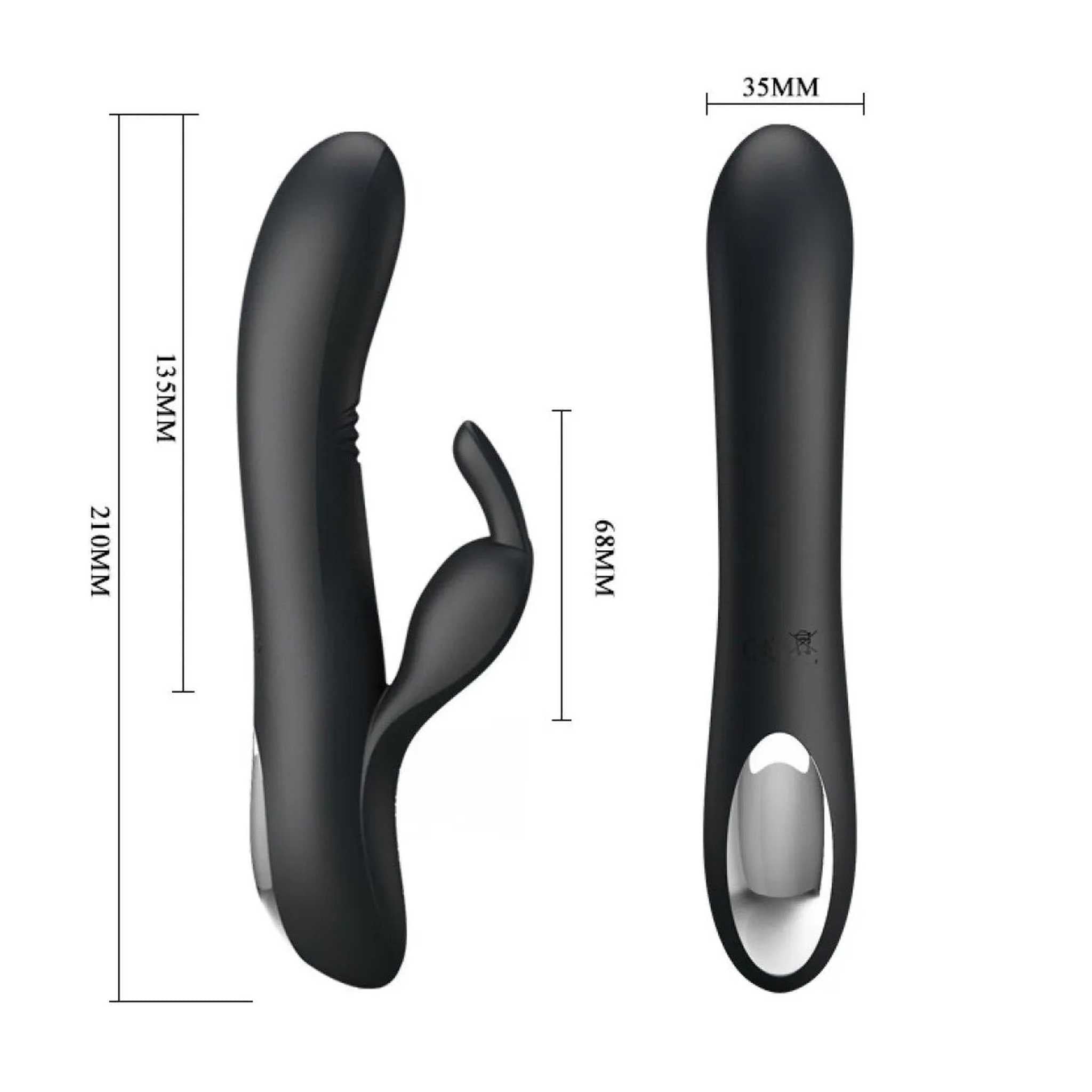 Vibratore Rabbit in Silicone Con Vibrazione e Tickling