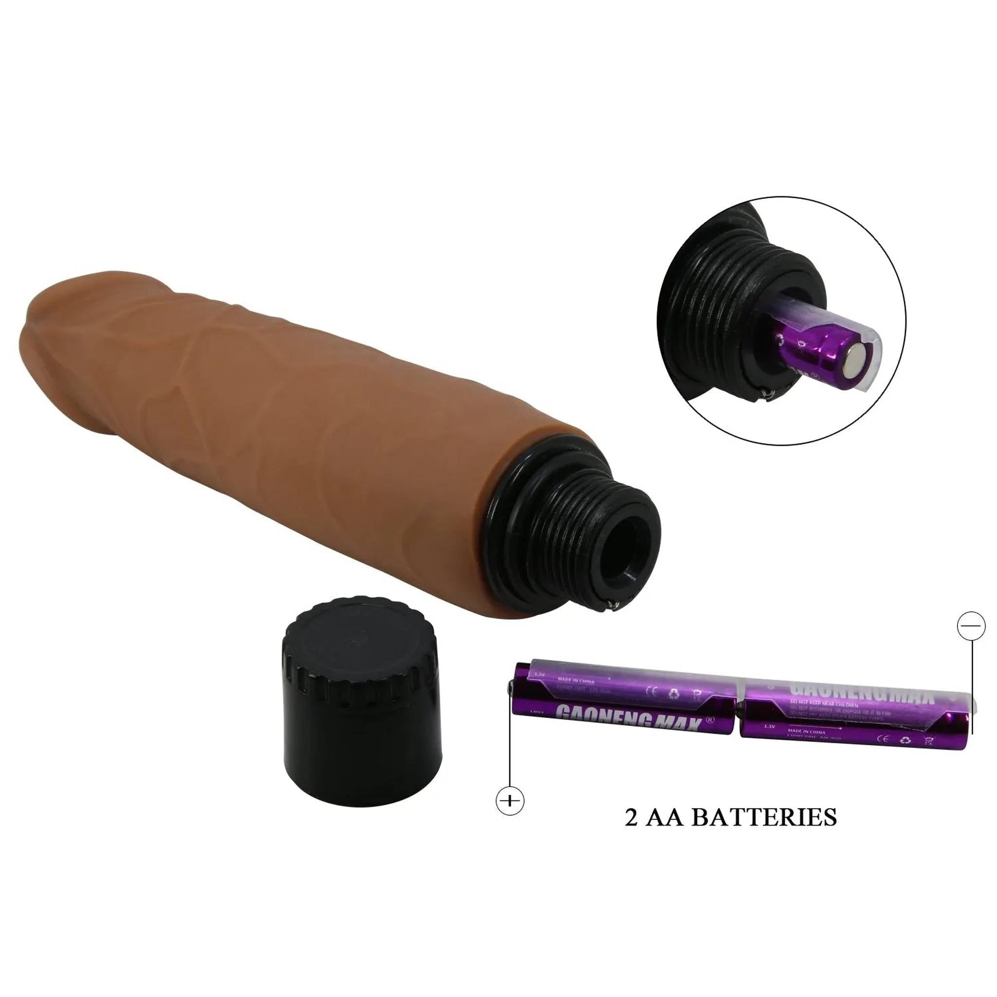 Vibratore Realistico Scappellabile 21.5 cm Multivelocità