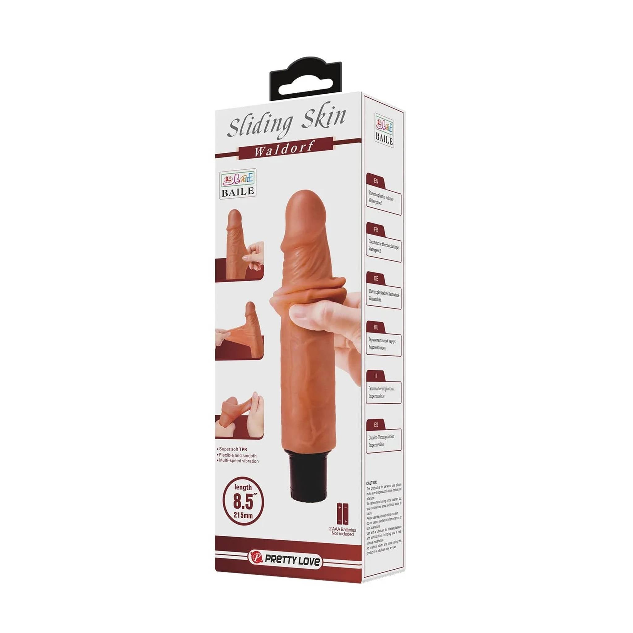 Vibratore Realistico Scappellabile 21.5 cm Multivelocità