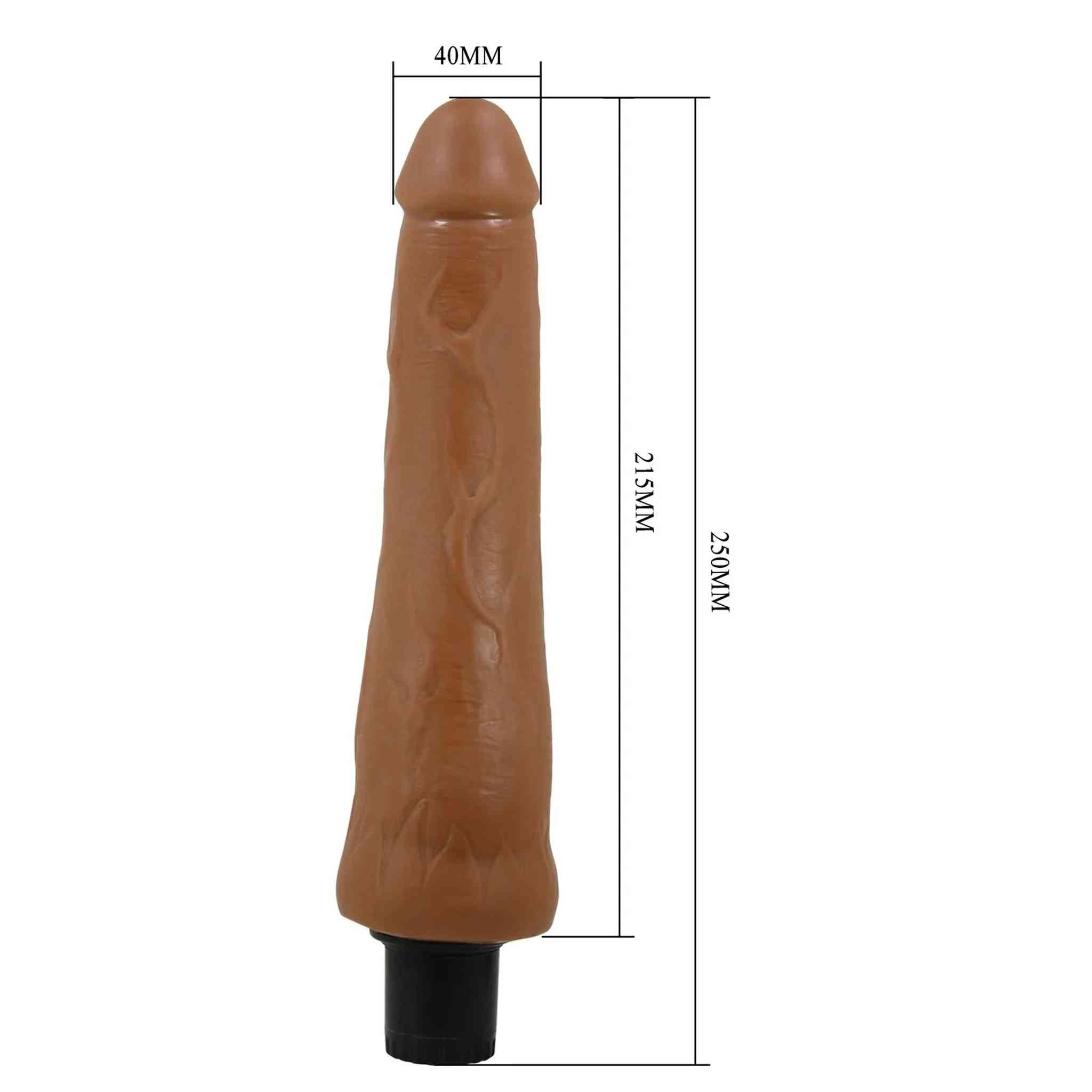 Vibratore Realistico Scappellabile 25 cm Multivelocità