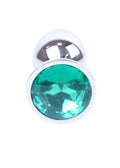Diamante Anale in Acciaio con Gemma Verde