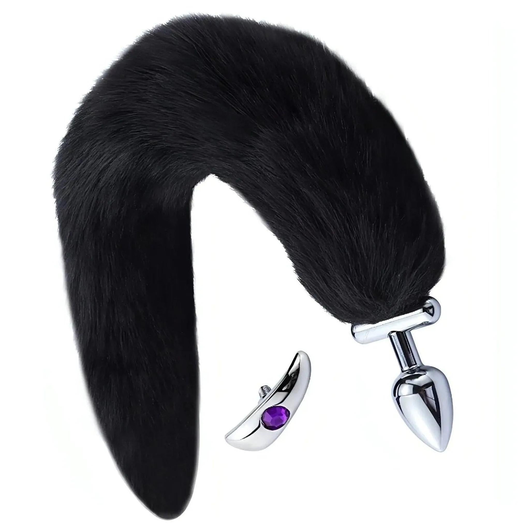 2 in 1 Convertible Fox Tail Plug Coda Bendable e Plug Removibile