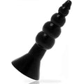 Plug Anal com Anéis Concêntricos - 17cm, Preto
