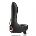 Anillo vibrador de pareja con multistimulación: negro, recargable
