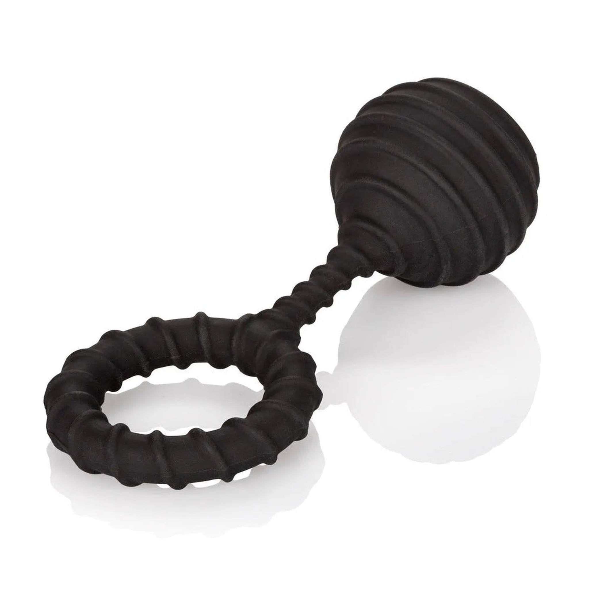 Anello fallico con pesetto 110 gr. Weighted Ring Large - Nero