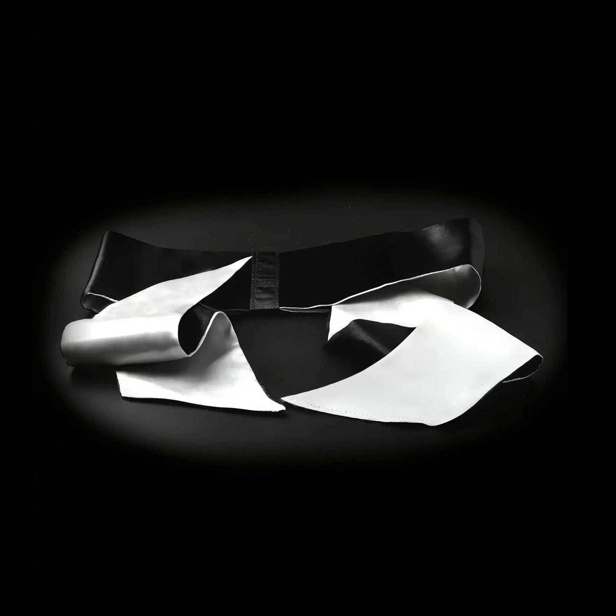 Benda a Fascia o Costrittivo Elegante - Double Face Nero/Argentato