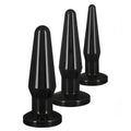 Best Butt Buddies Negro - 3 enchufes de seda de tamaño gradual