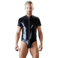 Body Maschile Wet Look con Zip