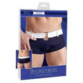 Boxer Blu Con Bordatura Bianca e Passanti