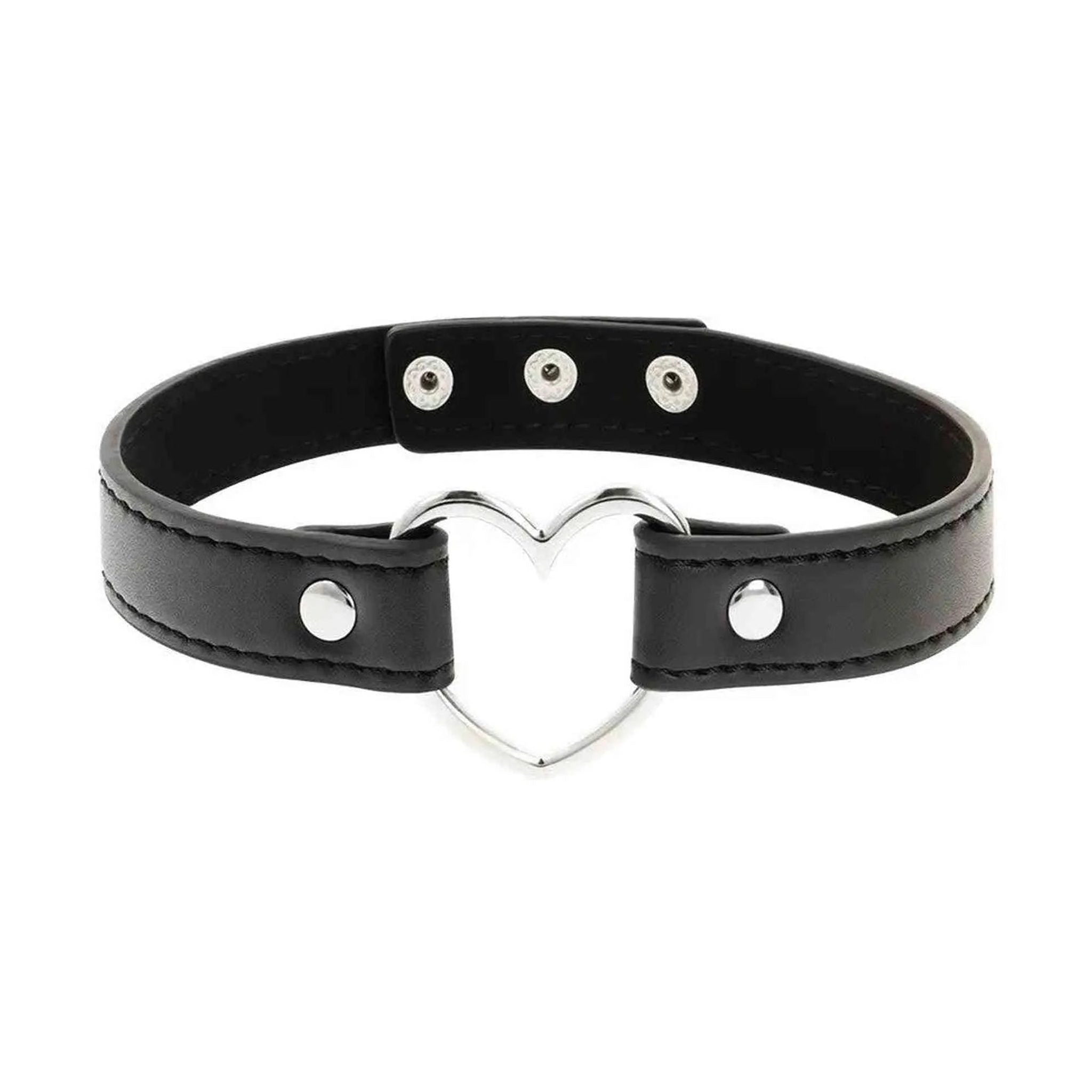 Choker in Pelle Vegana "Heart"