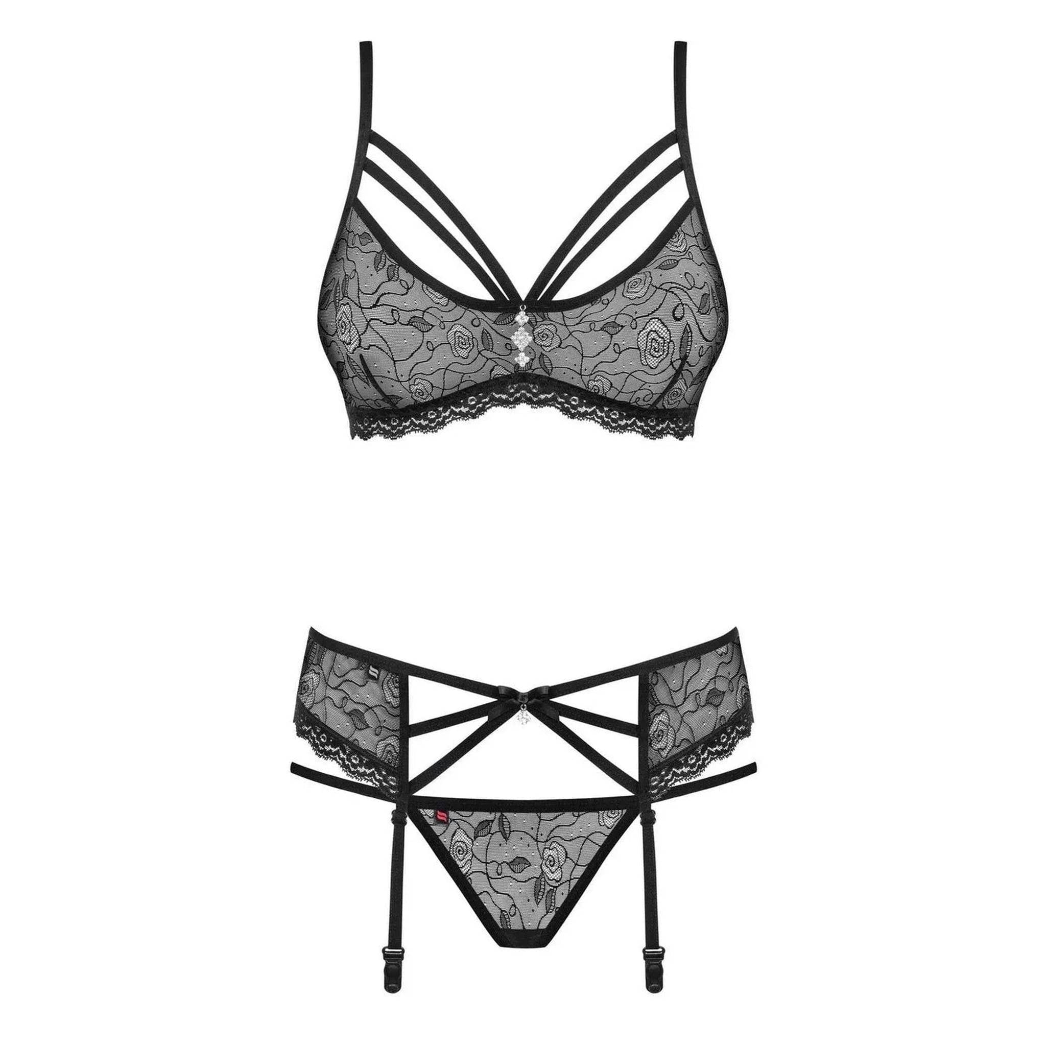 Completino Nero 3 Pezzi - S/M